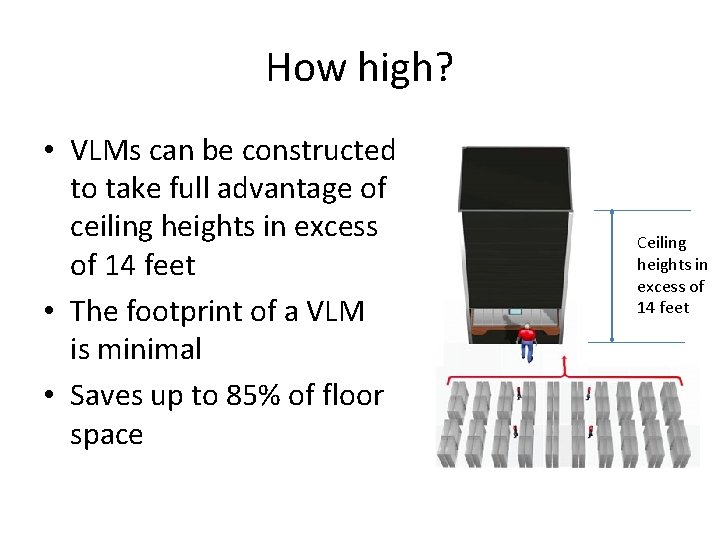 How high? • VLMs can be constructed to take full advantage of ceiling heights