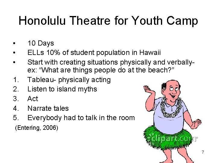 Honolulu Theatre for Youth Camp • • • 1. 2. 3. 4. 5. 10