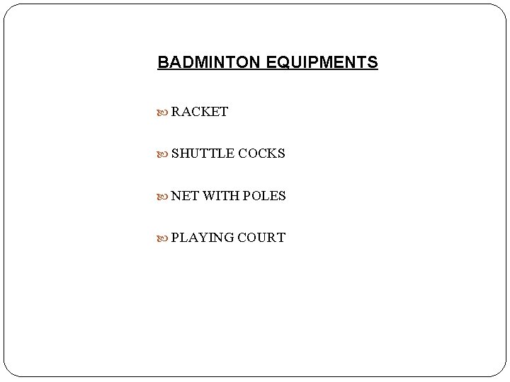 BADMINTON EQUIPMENTS RACKET SHUTTLE COCKS NET WITH POLES PLAYING COURT 