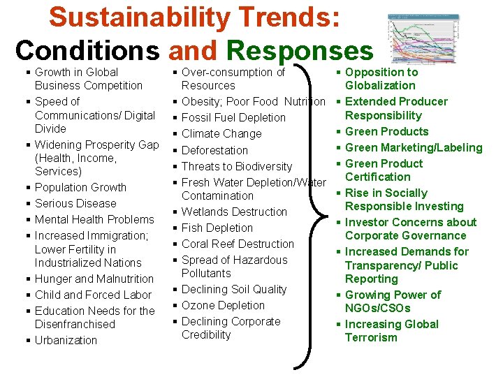 Sustainability Trends: Conditions and Responses § Growth in Global Business Competition § Speed of