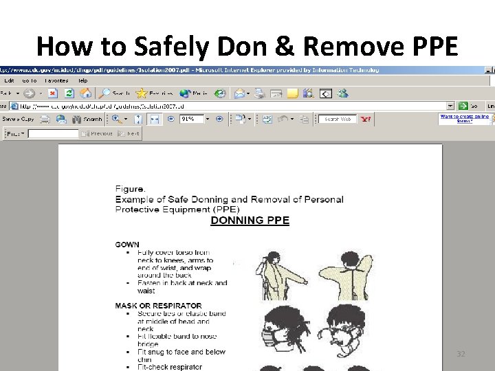 How to Safely Don & Remove PPE • The addddddition of a mask for