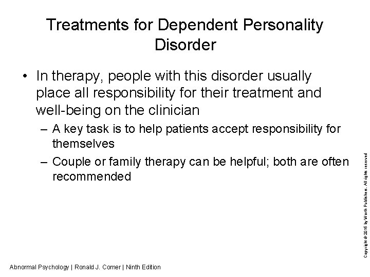 Treatments for Dependent Personality Disorder – A key task is to help patients accept