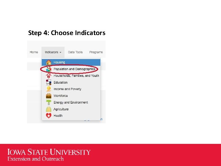 Step 4: Choose Indicators 