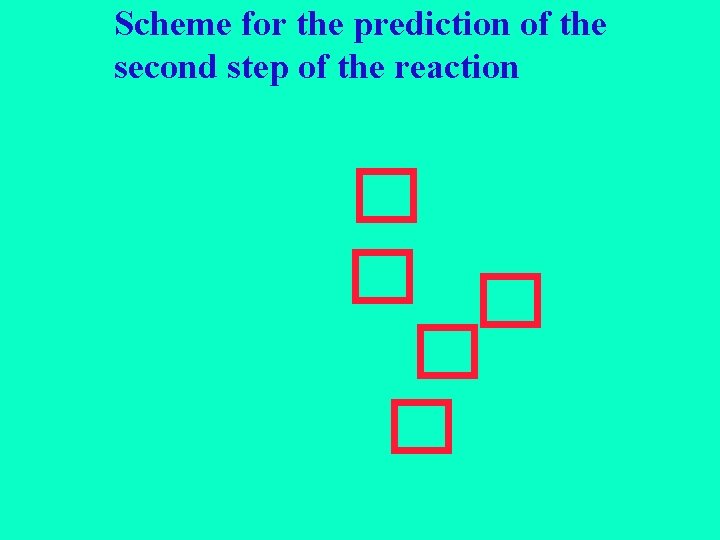 Scheme for the prediction of the second step of the reaction 