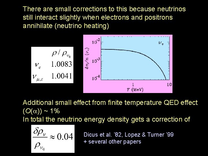 There are small corrections to this because neutrinos still interact slightly when electrons and