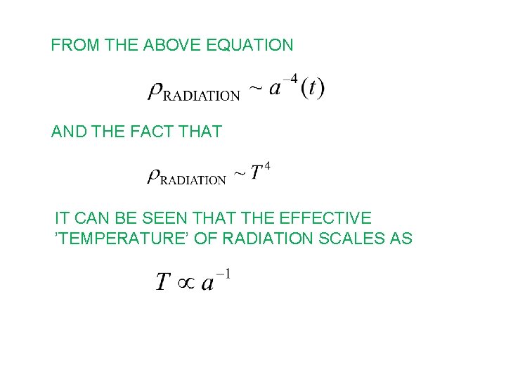 FROM THE ABOVE EQUATION AND THE FACT THAT IT CAN BE SEEN THAT THE