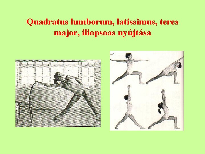 Quadratus lumborum, latissimus, teres major, iliopsoas nyújtása 