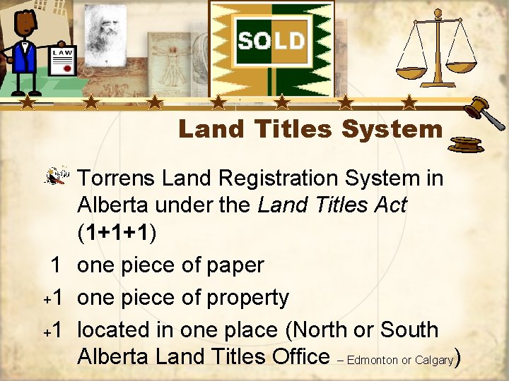 Land Titles System Torrens Land Registration System in Alberta under the Land Titles Act