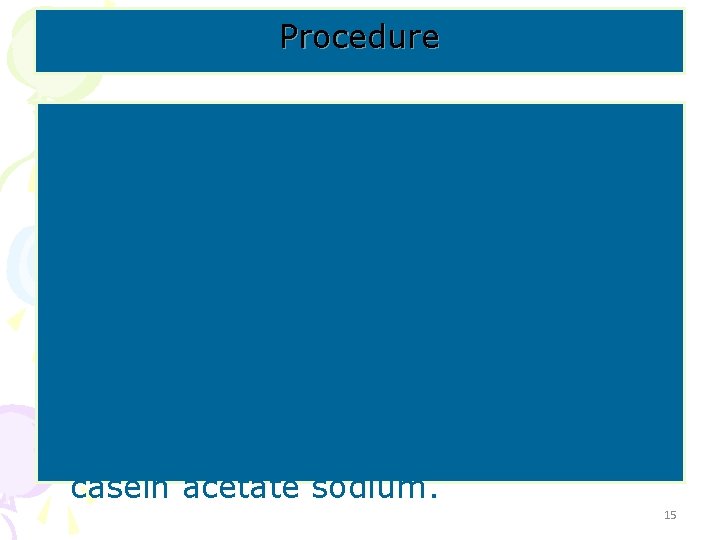 Procedure 1. Into a 50 ml volumetric flask add 20 ml of water. 2.