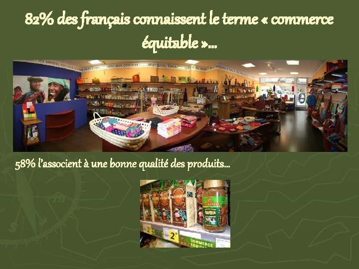 82% des français connaissent le terme « commerce équitable » … 58% l’associent à