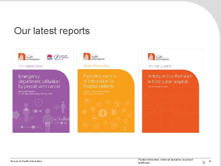 Our latest reports Bureau of Health Information Trusted information. Informed decisions. Improved healthcare. 8