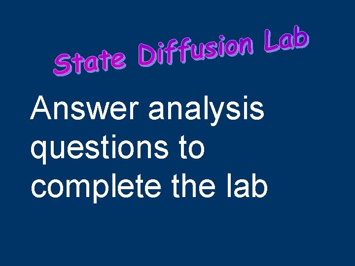 Answer analysis questions to complete the lab 