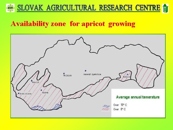 Availability zone for apricot growing 