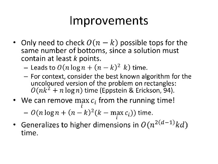 Improvements • 