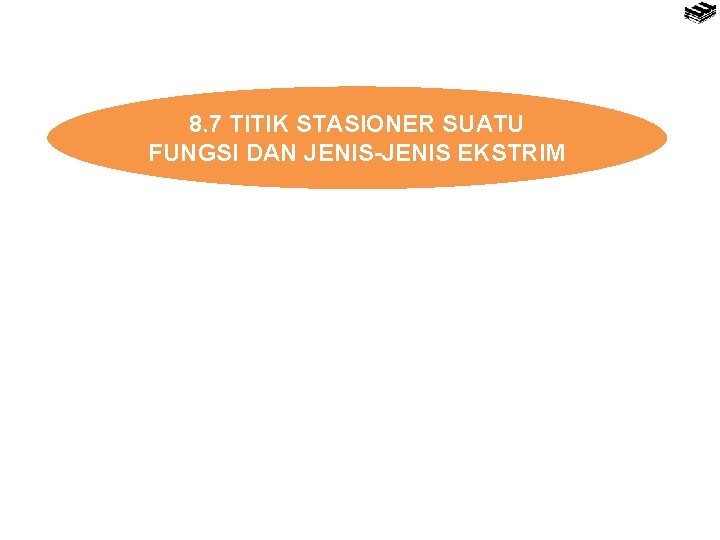 8. 7 TITIK STASIONER SUATU FUNGSI DAN JENIS-JENIS EKSTRIM 