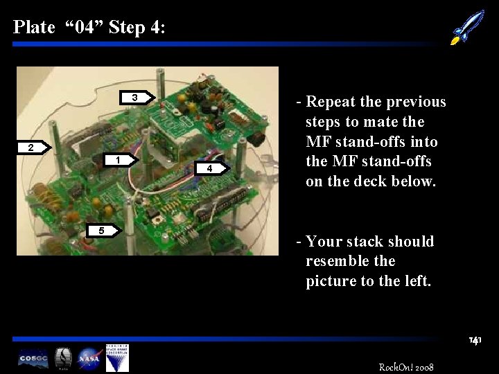 Plate “ 04” Step 4: 3 2 1 5 4 - Repeat the previous