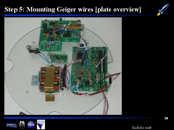 Step 5: Mounting Geiger wires [plate overview] 72 Rock. On! 2008 