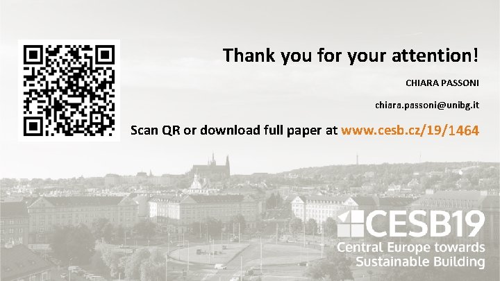 Thank you for your attention! CHIARA PASSONI chiara. passoni@unibg. it Scan QR or download