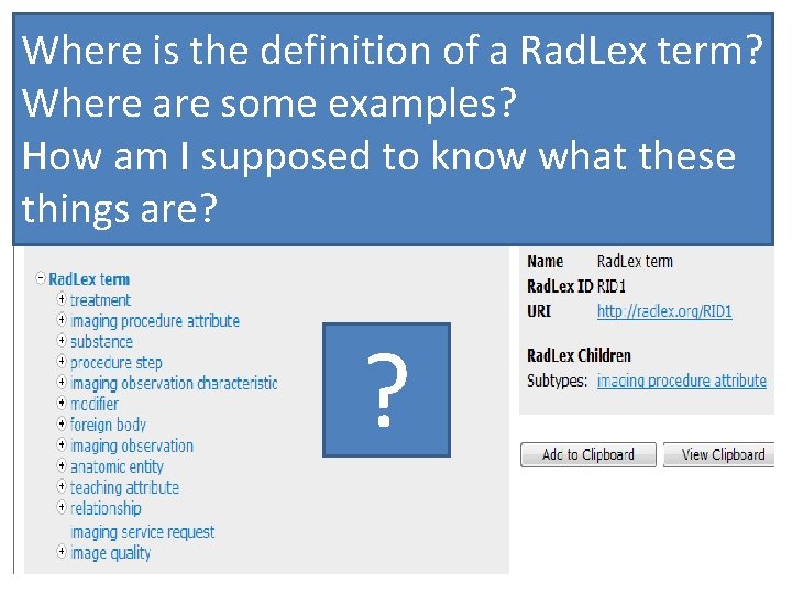 Where is the definition of a Rad. Lex term? Where are some examples? How