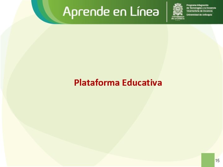 Plataforma Educativa 15 