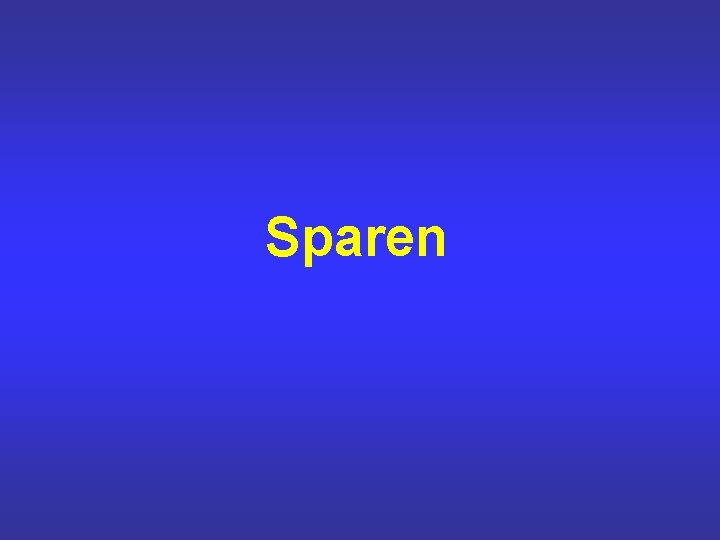 Sparen 