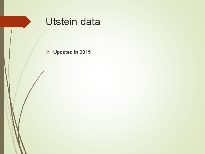 Utstein data Updated in 2015 