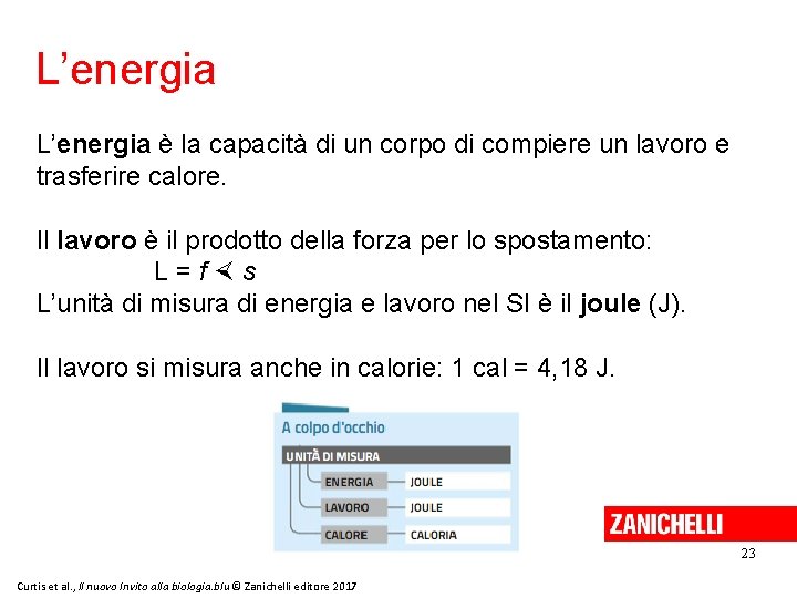 L’energia è la capacità di un corpo di compiere un lavoro e trasferire calore. L’energia è la capacità di un corpo di compiere un lavoro e trasferire calore.