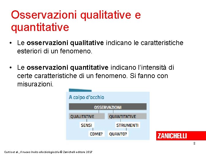 Osservazioni qualitative e quantitative • Le osservazioni qualitative indicano le caratteristiche esteriori di un Osservazioni qualitative e quantitative • Le osservazioni qualitative indicano le caratteristiche esteriori di un