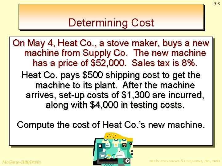 9 -6 Determining Cost On May 4, Heat Co. , a stove maker, buys