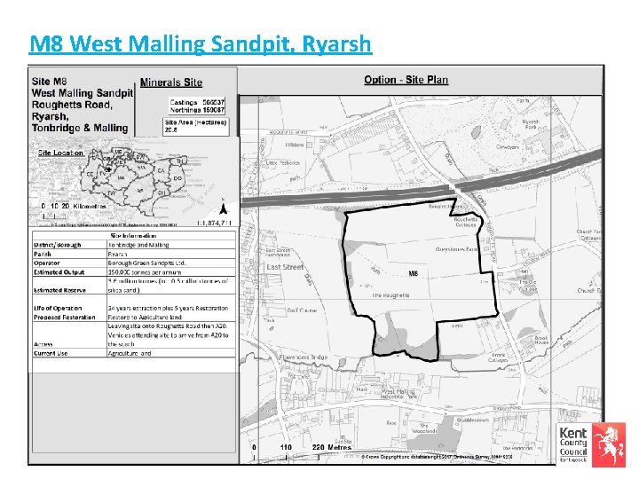 M 8 West Malling Sandpit, Ryarsh 