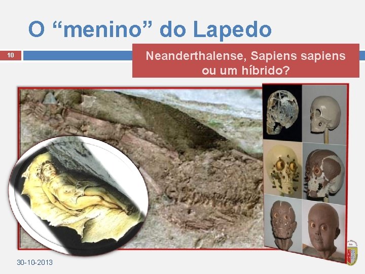 O “menino” do Lapedo Neanderthalense, Sapiens sapiens ou um híbrido? 10 30 -10 -2013