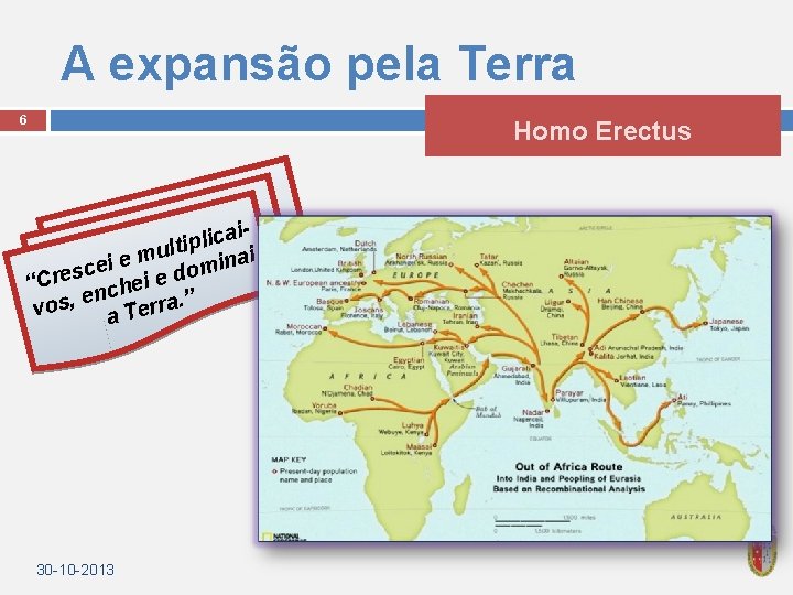 A expansão pela Terra 6 Homo Erectus ia c i l p ulti m