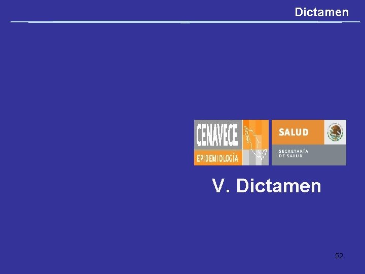 Dictamen V. Dictamen 52 