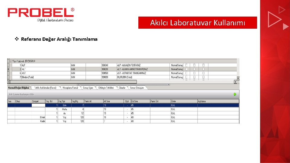 Akılcı Laboratuvar Kullanımı v Referans Değer Aralığı Tanımlama 