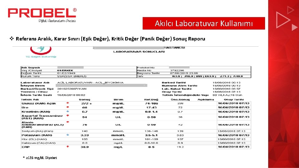 Akılcı Laboratuvar Kullanımı v Referans Aralık, Karar Sınırı (Eşik Değer), Kritik Değer (Panik Değer)