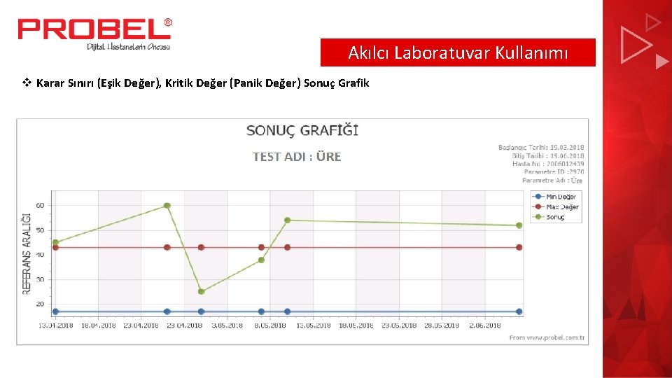 Akılcı Laboratuvar Kullanımı v Karar Sınırı (Eşik Değer), Kritik Değer (Panik Değer) Sonuç Grafik