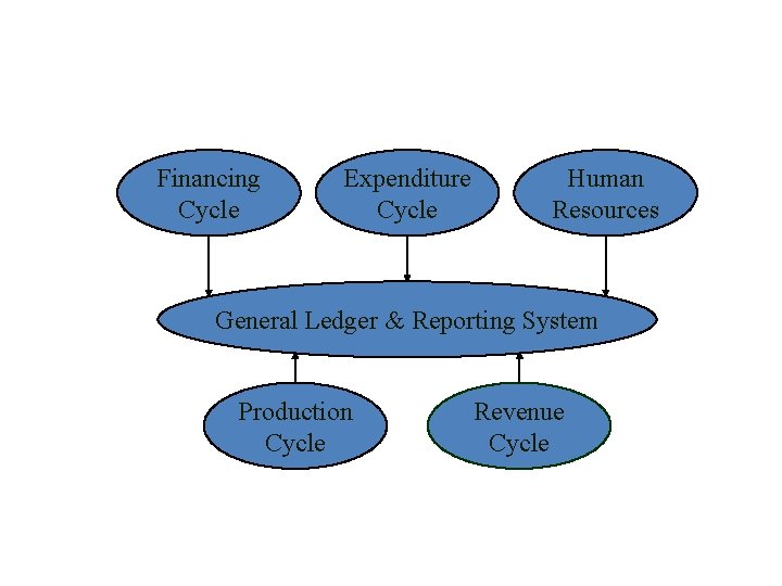 Financing Cycle Expenditure Cycle Human Resources General Ledger & Reporting System Production Cycle Revenue