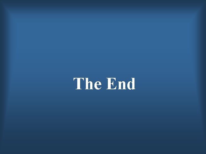 The End 