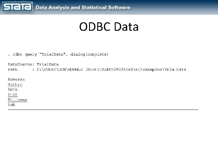 ODBC Data 