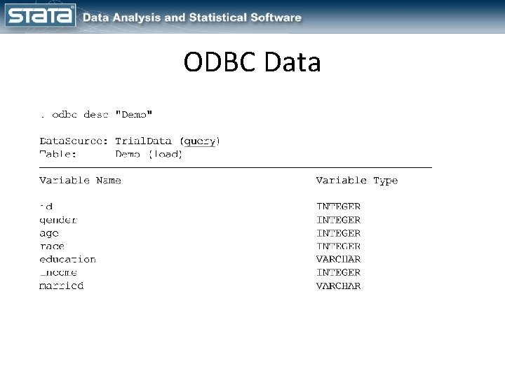 ODBC Data 
