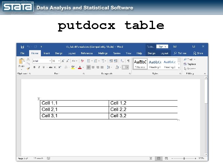 putdocx table 