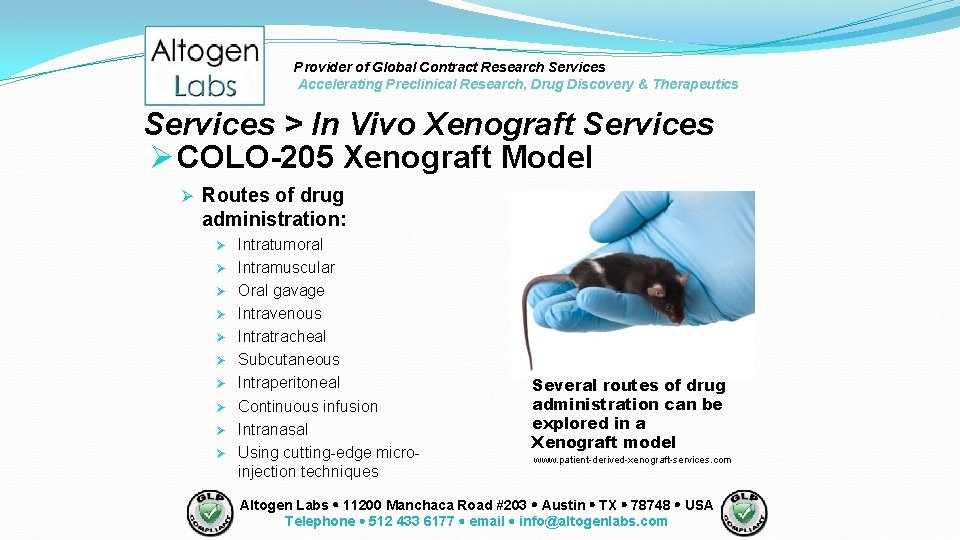 Provider of Global Contract Research Services Accelerating Preclinical Research, Drug Discovery & Therapeutics Services