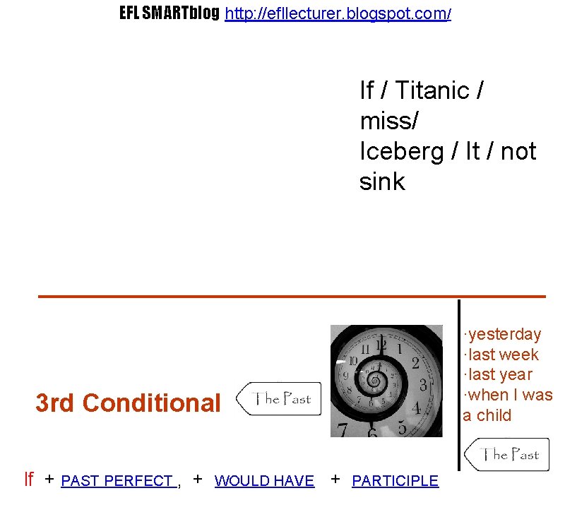 EFL SMARTblog http: //efllecturer. blogspot. com/ If / Titanic / miss/ Iceberg / It