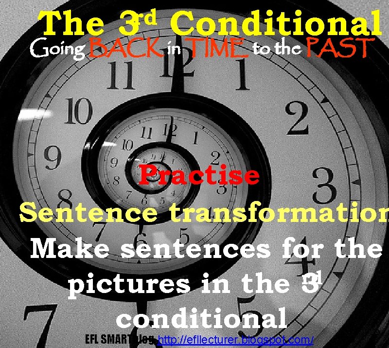 The rd 3 Conditional Going BACK in TIME to the PAST Practise Sentence transformation