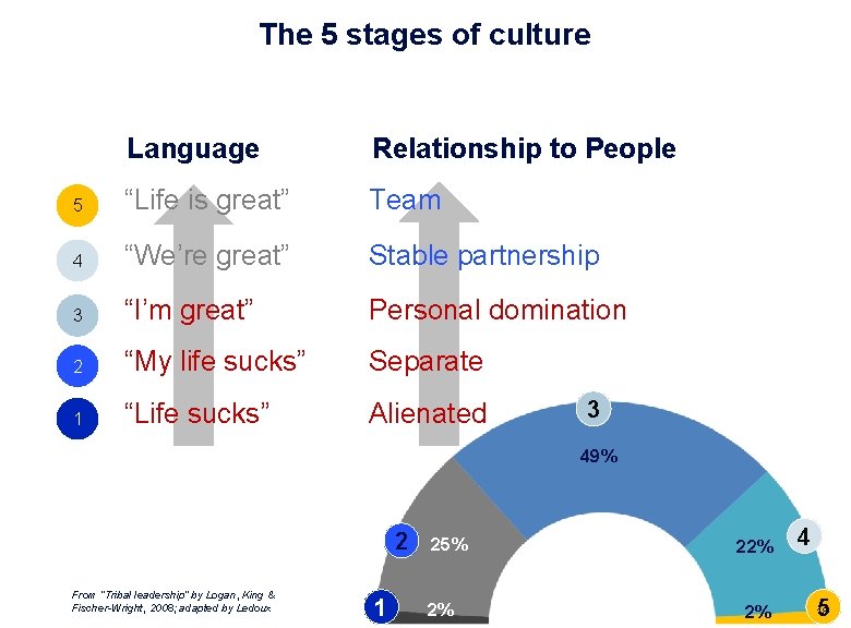 The 5 stages of culture Language Relationship to People 5 “Life is great” Team