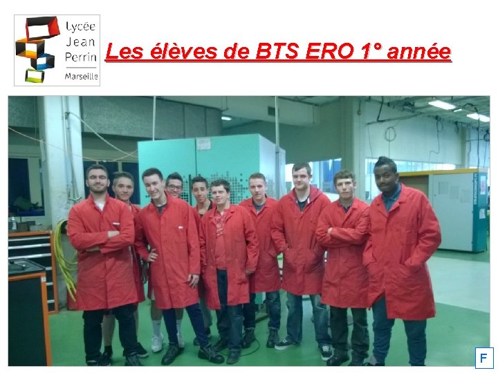 Les élèves de BTS ERO 1° année F 