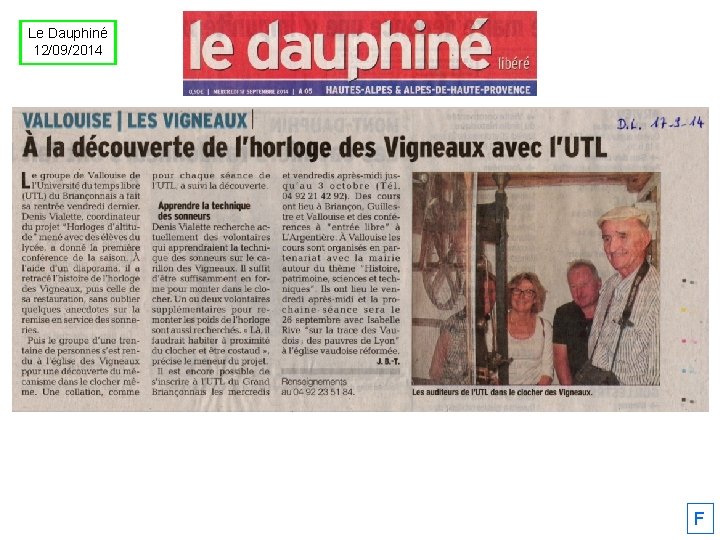 Le Dauphiné 12/09/2014 F 