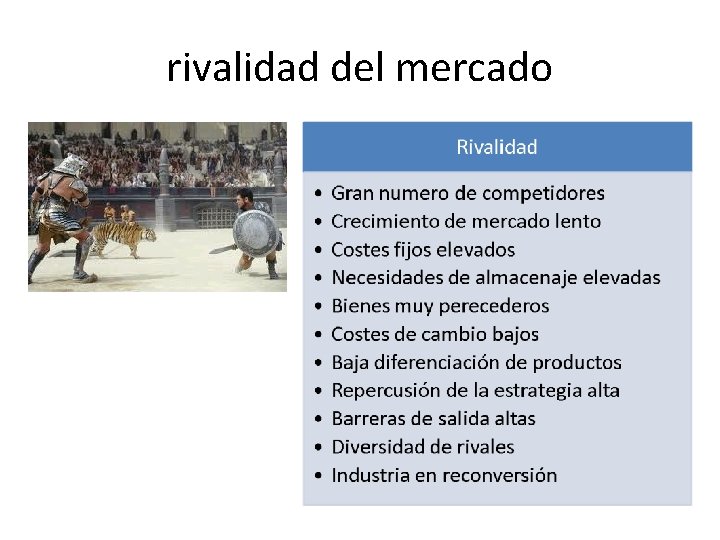 rivalidad del mercado 