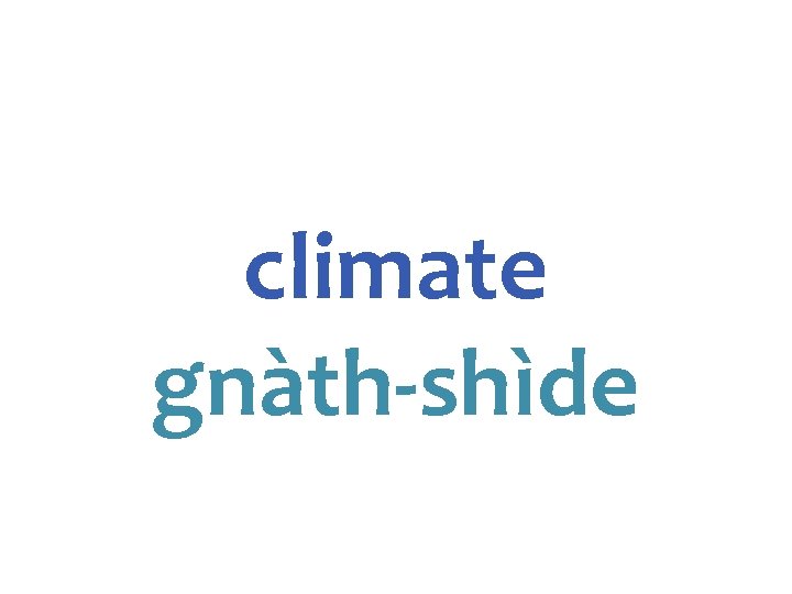 climate gnàth-shìde 