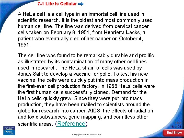 7 -1 Life Is Cellular A He. La cell is a cell type in